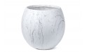 Fiber Clay Pot - White Marble Design