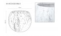 Fiber Clay Pot - White Marble Design